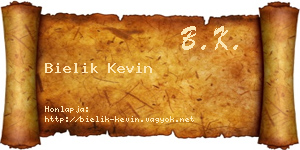 Bielik Kevin névjegykártya